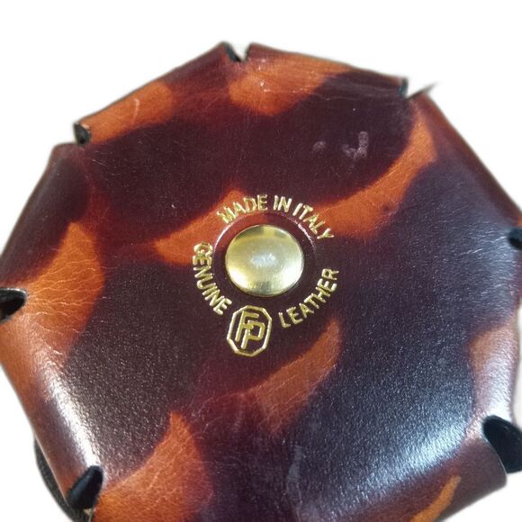 Fiocchi Italy Genuine Leather Snap Coin Pouch Holder w/ Strap - Picture 3 of 11